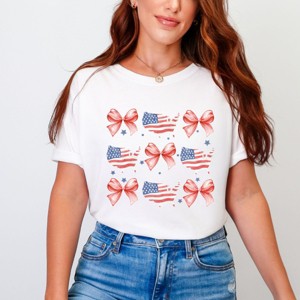 Simply Sage Market Patriotic America Stacked Coquette Garment Dyed Tee - 1 of 4