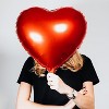 4E's Novelty 15 Pack 18" Heart Foil Balloons - Heart Shaped Balloons Foil, White, Red and Pink Valentines Day Balloons - 3 of 3