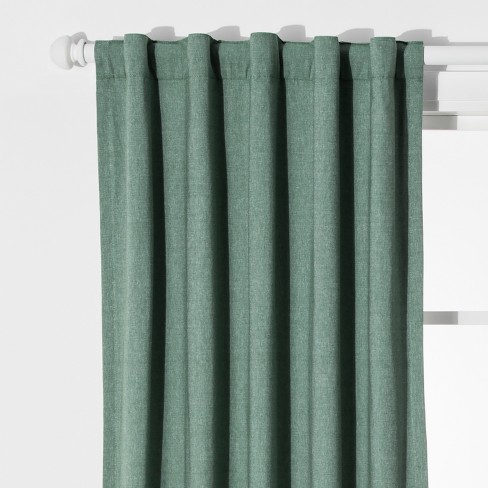 Chambray Window Blackout Curtains Green 42 X95 Pillowfort