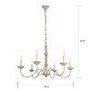 Elegant Lighting Merritt Collection Chandelier D35 H21.6 Lt:6 Weathered Dove Finish - 2 of 4