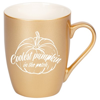 Elanze Designs Coolest Pumpkin In The Patch Vegas Gold 10 ounce New Bone China Coffee Cup Mug