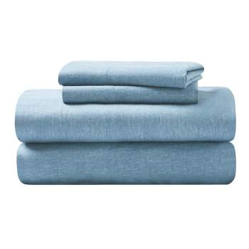 Melange Flannel Cotton Two-Toned Textured Deep Pocket Sheet Set by Blue Nile Mills