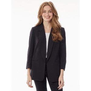 Notch Collar Rolled Cuff Blazer - 1 of 3