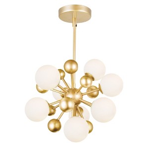 CWI Lighting Element 8 Light Chandelier With Sun Gold Finish - 1 of 4