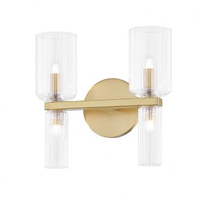 Mitzi Tabitha 2 - Light Vanity in  Aged Brass Clear Shade - 1 of 1