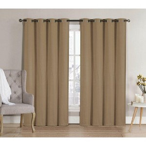 GoodGram 2 Pack Hotel Thermal Grommet 100% Blackout Window Curtain Panels - 1 of 1