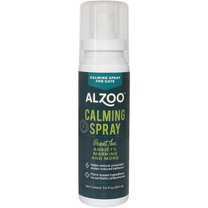 ALZOO Cat Calming Spray - Natural Plant Based Stress & Anxiety Relief, Valerian & Lavadin Blend,Stress and Anxiety Relief During Travel, Vet - 1 of 4