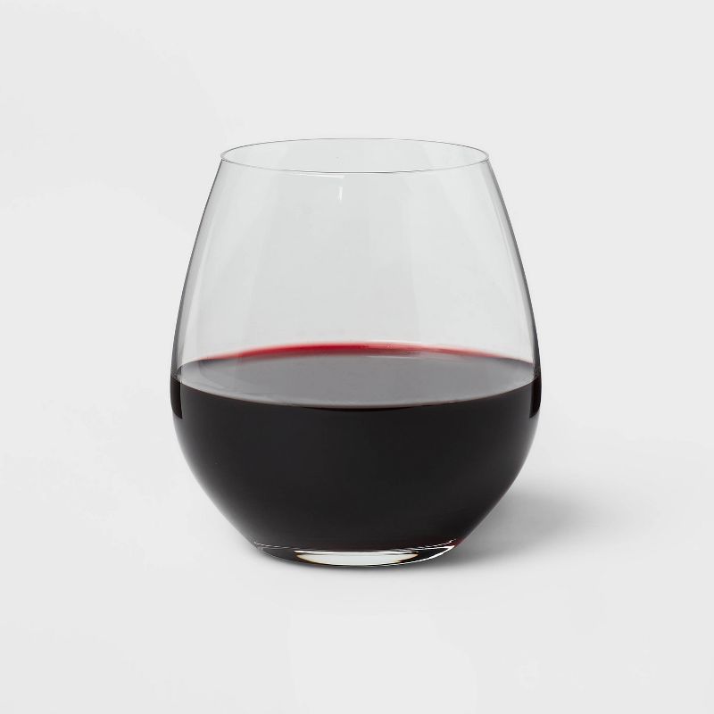 4pk Geneva Crystal 19.2oz Stemless Wine Glasses Red - Threshold Signature&#8482;, 3 of 4