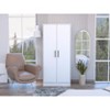 NicBex 71.10"H Armoire Wardrobe Closet Storage Cabinet with Double Doors & Shelves & Inner Drawer for Bedroom - 2 of 4