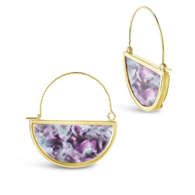 SHINE by Sterling Forever Resin Half Moon Dangle Earrings