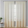 HLC.ME Monaco Decorative Ombre Lace Semi Sheer Light Filtering Rod Pocket Window Treatment Curtain Drapery Panels - Set of 2 - 2 of 4