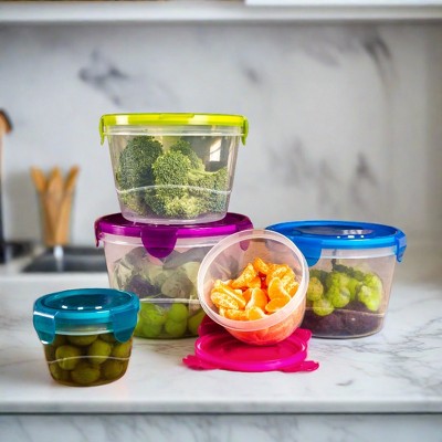 Clear Plastic 10-Piece Food Storage Container Set