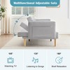 Whizmax 79 Inch Convertible Sofa Bed Small Folding Loveseat, Wooden Sofa Legs, Modern Lounge Chair, Gray - 4 of 4