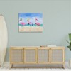 Stupell Industries Cute Pink Flamingos Beach Attire Strolling Coast Illustration  Canvas Art - 3 of 4