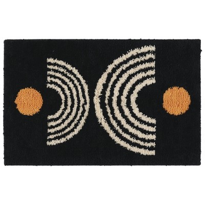 Set Of 2 Ribbed Indoor/outdoor Door Mat (17 X 30)-great For Mud-rooms,  High Traffic Areas, Garages, Doorways, And Everyday Home Use - Gray Black :  Target