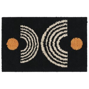 Unique Bargains Indoor Outdoor Non-Slip Absorbent Resist Dirt Entrance Soft Fluffy Carpet Doormats - 1 of 4