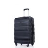 3 Piece Luggage Sets Expandable PC Lightweight Travel Suitcase With 2 Hooks, Spinner Wheels, TSA Lock (21in/25in/29in) Black As Shown - 2 of 4