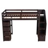 Whisen Twin size Wooden Loft Bed with Storage Drawers and Stairs, Shelves - 3 of 4