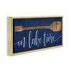 Stupell Industries On Lake Time with Oar Floating Frame Canvas Art, Gold, 25" x 11" - 2 of 4