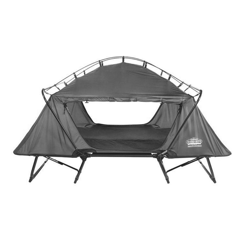 Kamp-Rite Oversize Portable Durable Cot, Versatile Design Converts into Cot, Chair, or Tent w/ Waterproof Rainfly & Carry Bag, Gray (2 Pack), 2 of 7