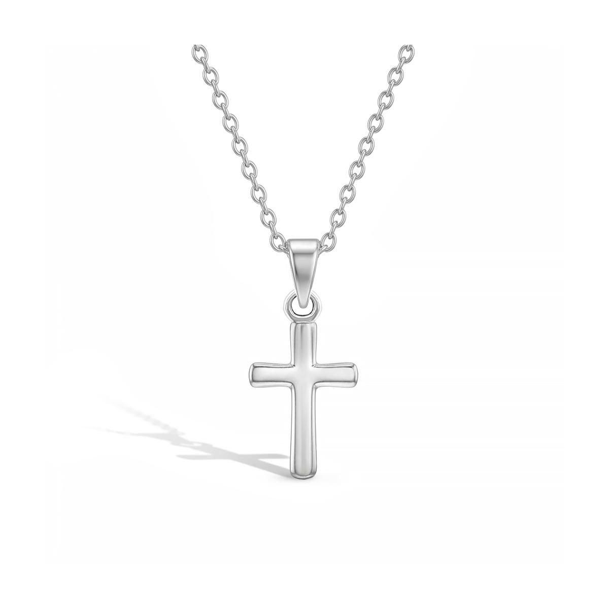 Girls' Teenie Tiny Cross Sterling Silver Necklace - In Season Jewelry