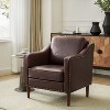 Bonita Transitional Vegan Leather Armchair with Removable Seat Cushion and  Nailhead Trims | ARTFUL LIVING DESIGN - 2 of 4