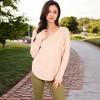 Anna-Kaci Women's Textured Knit Sweater with V-Neckline and Ribbed Sleeves - 4 of 4