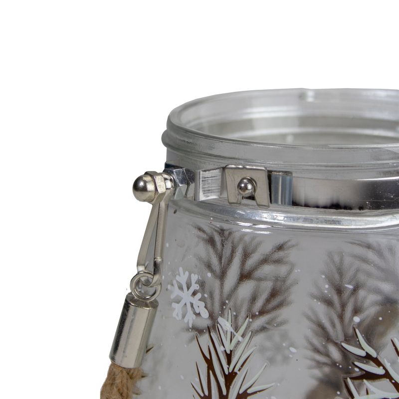 Northlight 6.25" Trees and Fawns Flameless Glass Candle Lantern, 4 of 6
