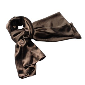Slickblue Women's Red/Brown Dot Silk Scarf - Lightweight, Soft, Chic Fashion Wrap - S/L Sizes, Perfect Gift - 1 of 4