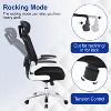 FDW Big and Tall Office Chair Home Office Chair & Sofa Desk Chair with Lumbar Support Flip UP Arms Headrest High Back Ergonomic Mesh Chair, Black - 4 of 4