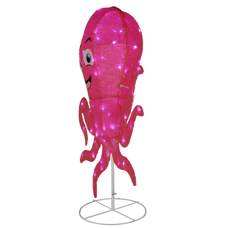 36" LED Pink Octopus Novelty Sculpture Light Warm White Lights - National Tree Company, 4 of 7