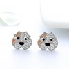 Pitbull Dog 3d Stud Earrings for Women or Girls Sterling Silver Cz Ginger Lyne Collection - image 2 of 4