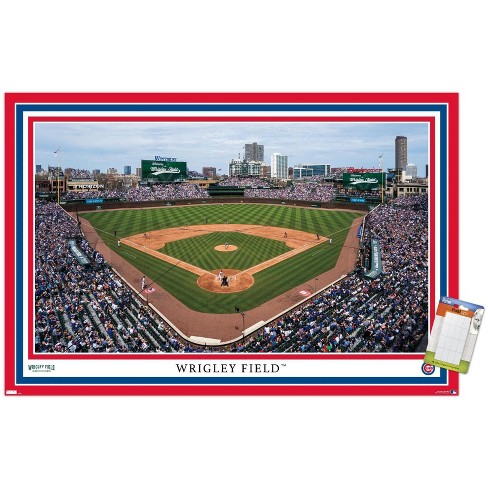 Trends International MLB Chicago Cubs - Wrigley Field 22 Unframed Wall  Poster Print White Mounts Bundle 22.375 x 34