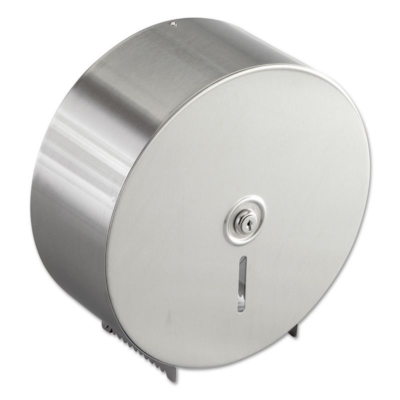 Bobrick B-2890 10-21/32 in. x 4-1/2 in. x 10-5/8 in. Jumbo Toilet Tissue Dispenser - Stainless Steel, 1 of 2