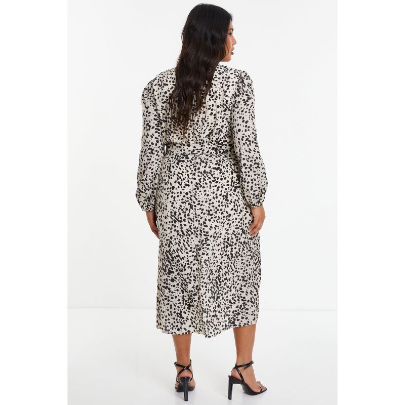 QUIZ Women's Plus Size Animal Print Midi Dress, 2 of 6