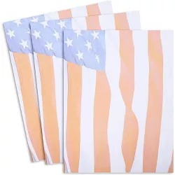 Pipilo Press 96 Sheet Patriotic American Flag Stationery Paper, A4 Letter Size 8.5 x 11 in