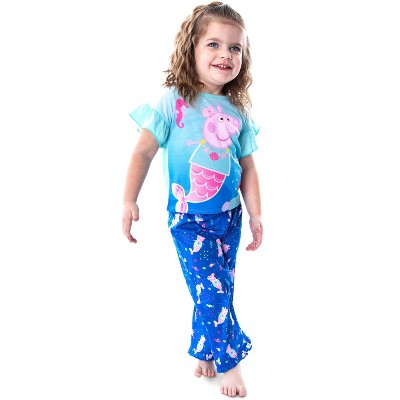 Komar Kids Little Girls 2T-4T Long Sleeve Peppa Pig Pajama Tee