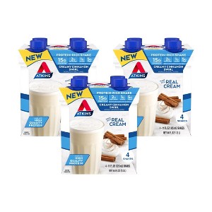Atkins Creamy Cinnamon Swirl Protein Shake - 11 Fl Oz. (Pack of 12) - 1 of 4