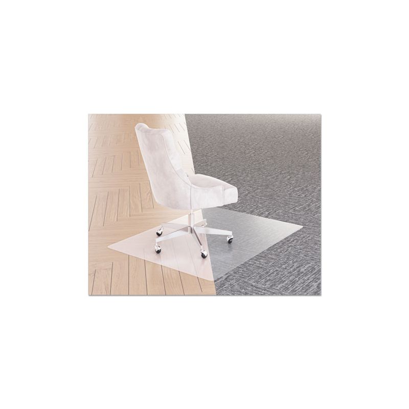 deflecto SuperGrip Chair Mat, Rectangular, 48 x 36, Clear, Ships Rolled, 4 of 8