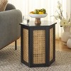 Danez Hexagon Cane Accent Table - Safavieh - 2 of 4