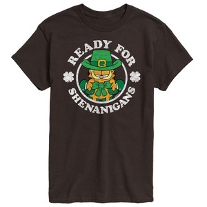 Men's - Garfield - Ready For Shenanigans Patrick's Day Short Sleeve Graphic T-Shirt - 1 of 4
