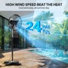 ROVSUN 20'' Industrial Pedestal Fan, 5000CFM High Velocity and Heavy Duty Metal Standing Fan with One-touch Oscillating for Shop, Patio, Garage - 3 of 4