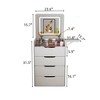 NicBex Makeup Vanity Desk with Plip Top Mirror,Wood Makeup Table with Glass Desktop,3 Drawers and Cushioned Tool for Bedroom - 3 of 4