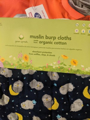Muslin Burp Cloths made from Organic Cotton (3 pack)