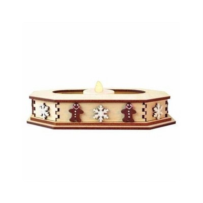 Old World Christmas Ginger Cottages Snowflake Tealight Display, 6.25in