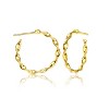 Sleek 14K Yellow Gold Plated Open Hoop Earrings with a Modern, Minimalist Design for Effortless Sophistication - 3 of 4