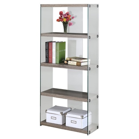 Monarch Specialties Bookshelf Bookcase Etagere 5 Tier 60inchh Office ...