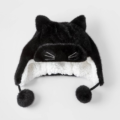 Girls' Earflap Hat - Cat & Jack™ Black