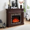 Gulches 45 in Freestand ing MDF Mantel Only Cherry 1pc No Fireplace  insert  included - 3 of 4