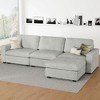 Belffin 3-Seater Corduroy Cloud Sectional - Modular Sofa with Storage Ottoman & Extra Deep Seating - 4 of 4